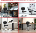 Adjustable Stools Drafting Chair with Backrest Foot Rest