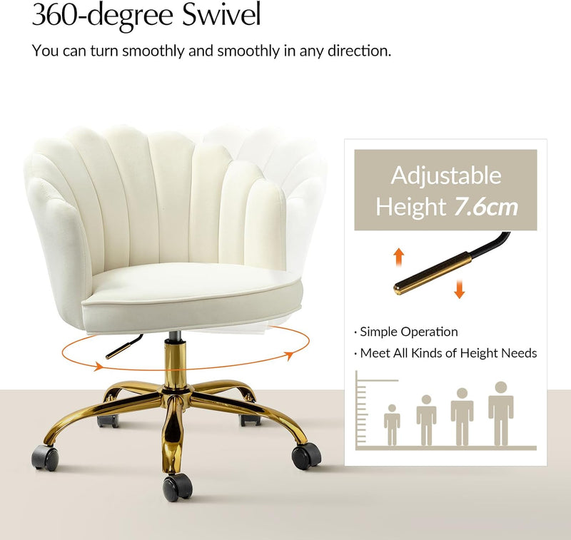 Adjustable Swivel Desk Chair with Base