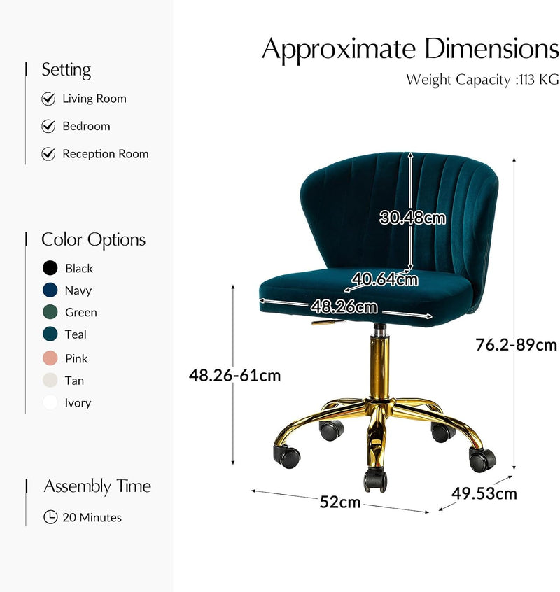 Adjustable Swivel Desk Chair with Base