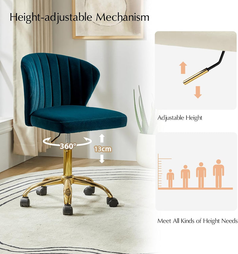 Adjustable Swivel Desk Chair with Base
