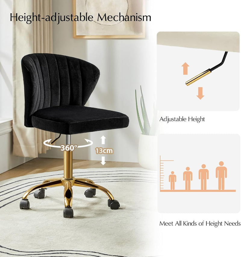 Adjustable Swivel Desk Chair with Base
