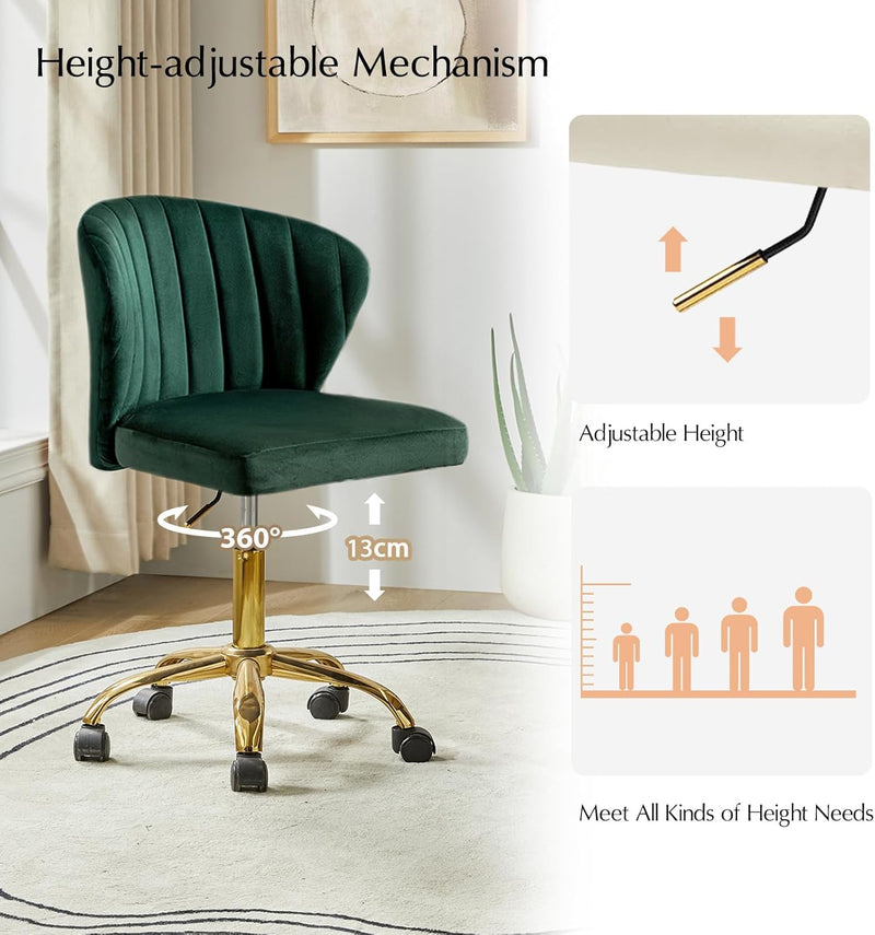 Adjustable Swivel Desk Chair with Base