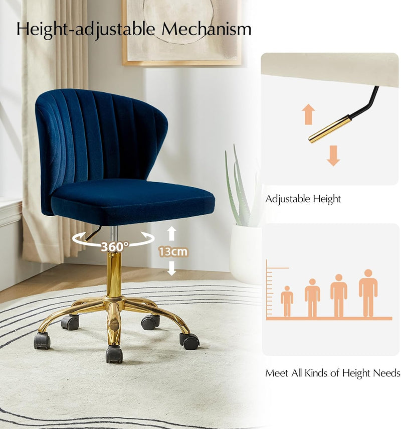 Adjustable Swivel Desk Chair with Base
