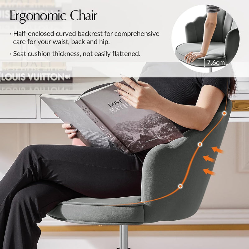 Adjustable Swivel Desk Chair with Base
