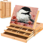 Adjustable Tabletop Easel with Drawer and Palette Solid