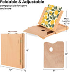 Adjustable Tabletop Easel with Drawer and Palette Solid