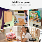 Adjustable Tabletop Easel with Drawer and Palette Solid