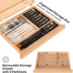 Adjustable Tabletop Easel with Drawer and Palette Solid