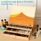 Adjustable Tabletop Easel with Drawer and Palette Solid