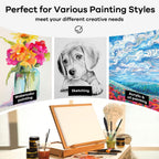 Adjustable Tabletop Easel with Drawer and Palette Solid