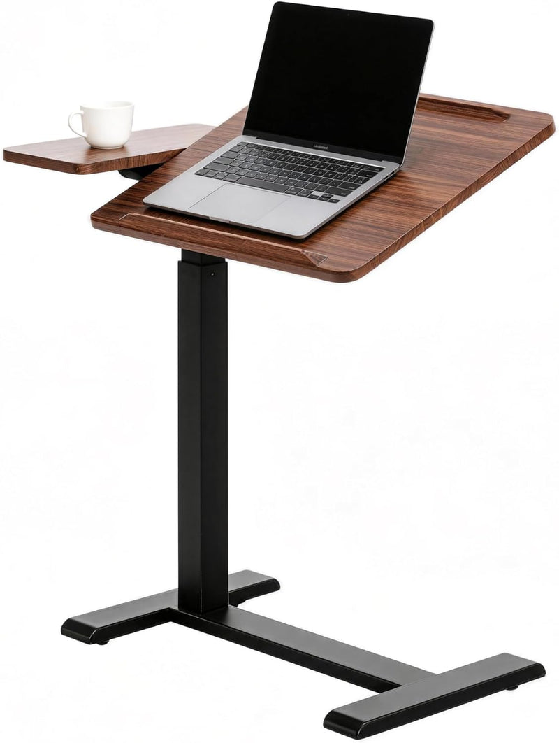Adjustable Tilt Overbed Standing Side Table with Wheels