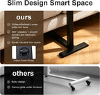 Adjustable Tilt Overbed Standing Side Table with Wheels
