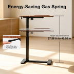 Adjustable Tilt Overbed Standing Side Table with Wheels