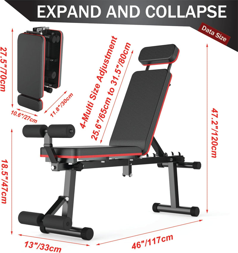 Adjustable Weight Bench Foldable