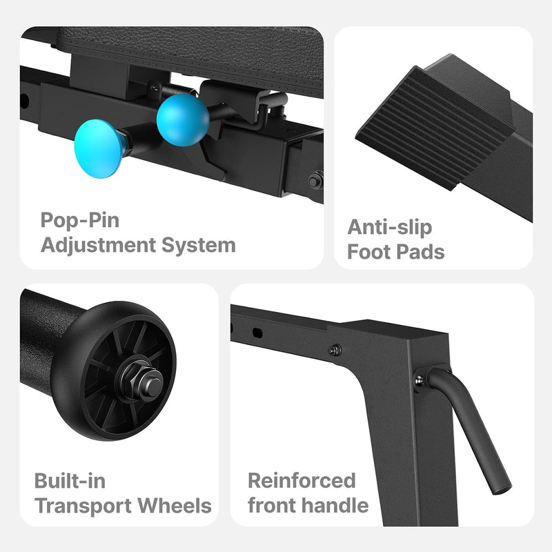 Adjustable Weight Bench Foldable 600KG Capacity for Home