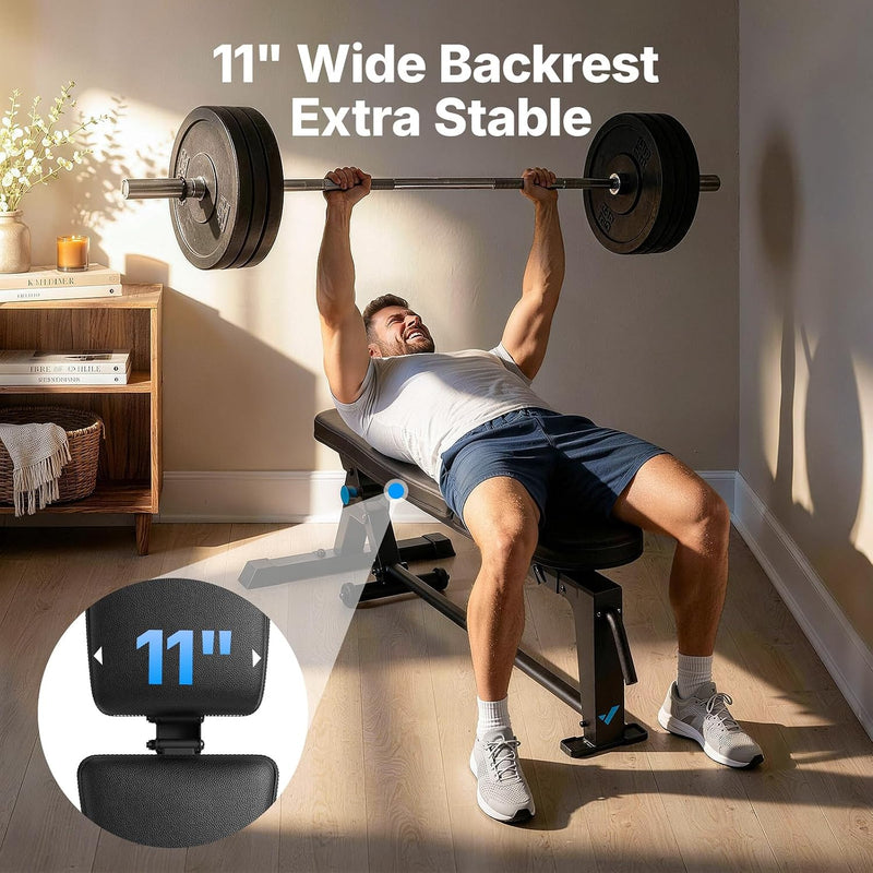 Adjustable Weight Bench Foldable 600KG Capacity for Home