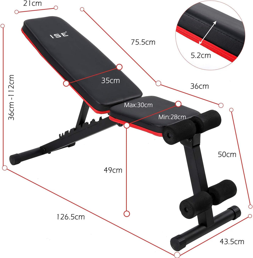 Adjustable Weight Bench Foldable Home Exercise Gym