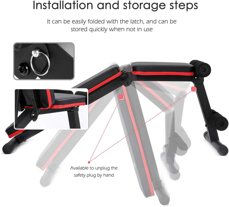 Adjustable Weight Bench Foldable Home Exercise Gym