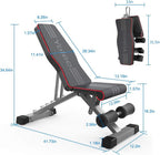 Adjustable Weight Bench for Home Gym Eniso-Certified 375KG
