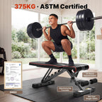 Adjustable Weight Bench for Home Gym Eniso-Certified 375KG