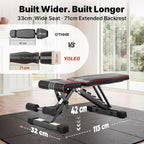 Adjustable Weight Bench for Home Gym Eniso-Certified 375KG