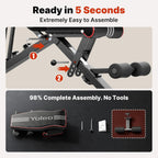 Adjustable Weight Bench for Home Gym Eniso-Certified 375KG