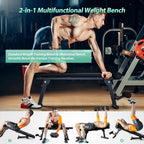 Adjustable Weight Bench Home Gym Lifting Sit Up