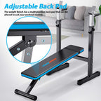 Adjustable Weight Bench with Dip Station Folding