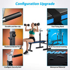 Adjustable Weight Bench with Dip Station Folding