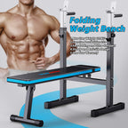 Adjustable Weight Bench with Dip Station Folding