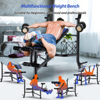 Adjustable Weight Bench with Leg Extension and Preacher