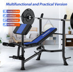 Adjustable Weight Bench with Leg Extension and Preacher