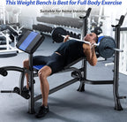 Adjustable Weight Bench with Leg Extension and Preacher
