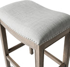 Adrien Counter Height Upholstered Backless Saddle