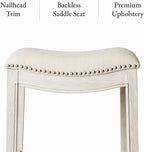 Adrien Counter Height Upholstered Backless Saddle