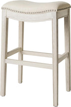 Adrien Counter Height Upholstered Backless Saddle