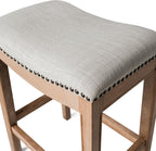 Adrien Counter Height Upholstered Backless Saddle