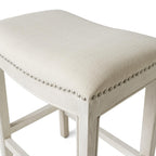 Adrien Counter Height Upholstered Backless Saddle