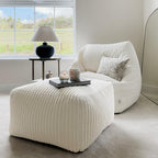 Rucomfy Adult Large Armchair Beanbag Soft Corduroy Slate