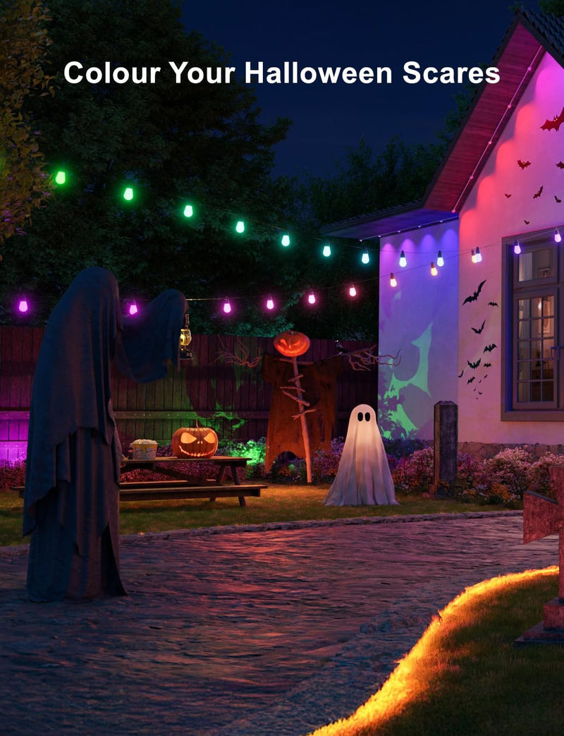 Ai Festoon Lights Outdoor 15m RGB+ic Warm Christmas