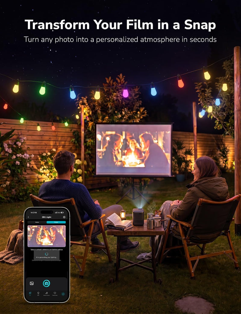 Ai Festoon Lights Outdoor 15m RGB+ic Warm Christmas