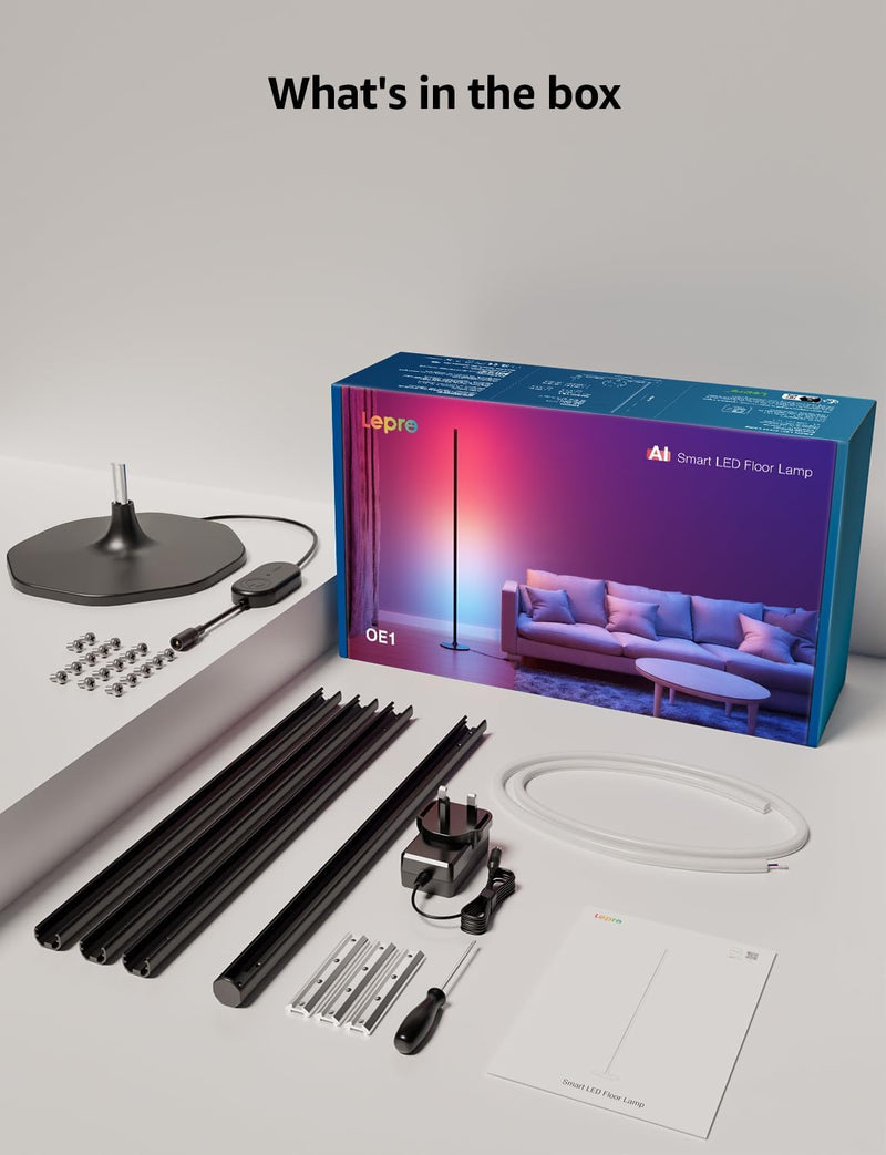 Ai Smart Floor Lamp 1000lm RGB+ic Warm LED
