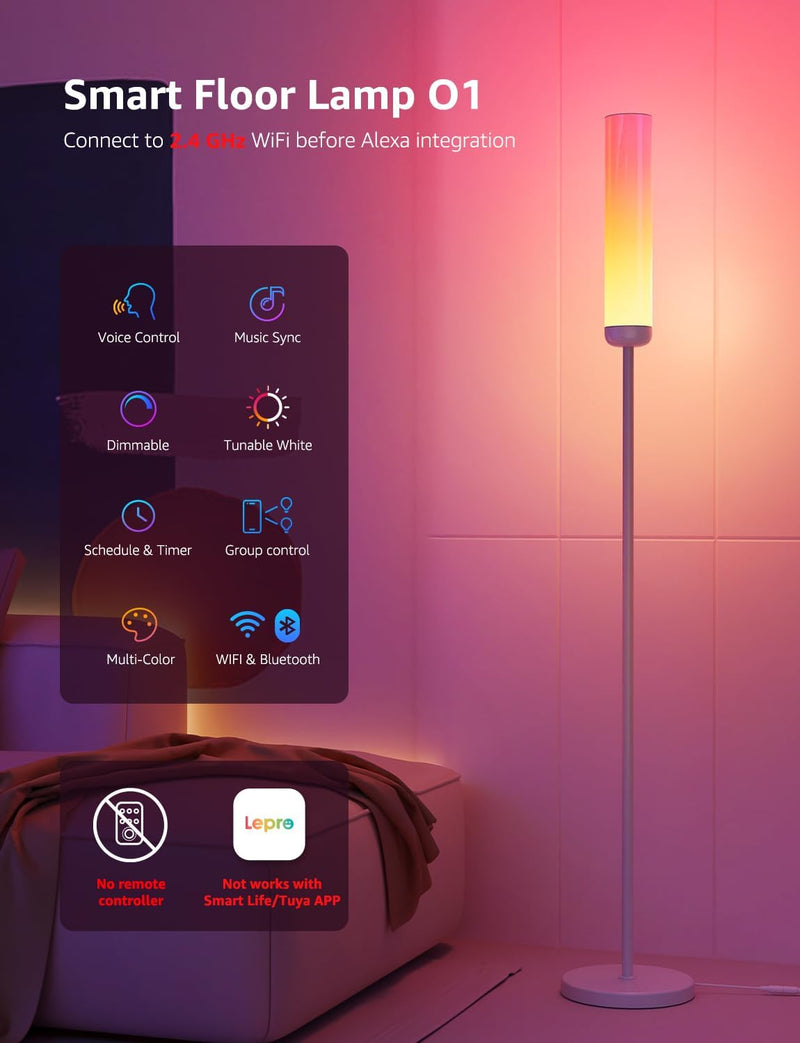 Ai Smart Floor Lamp 1000lm RGB+ic Warm LED
