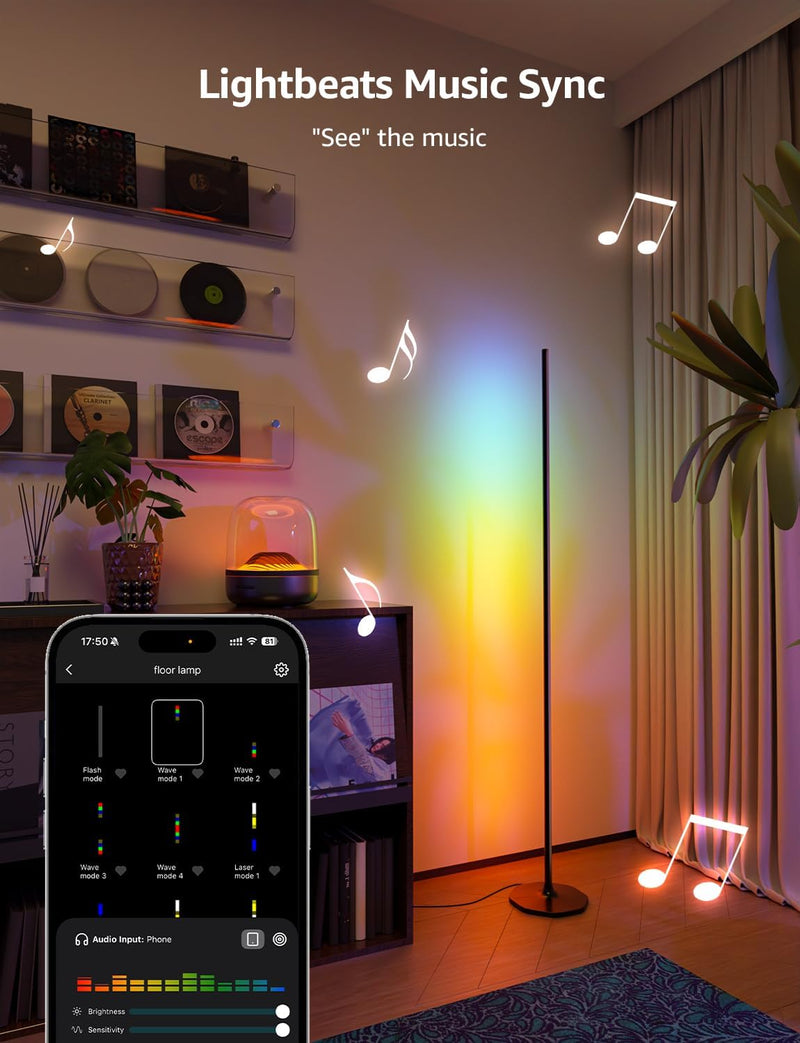 Ai Smart Floor Lamp 1000lm RGB+ic Warm LED