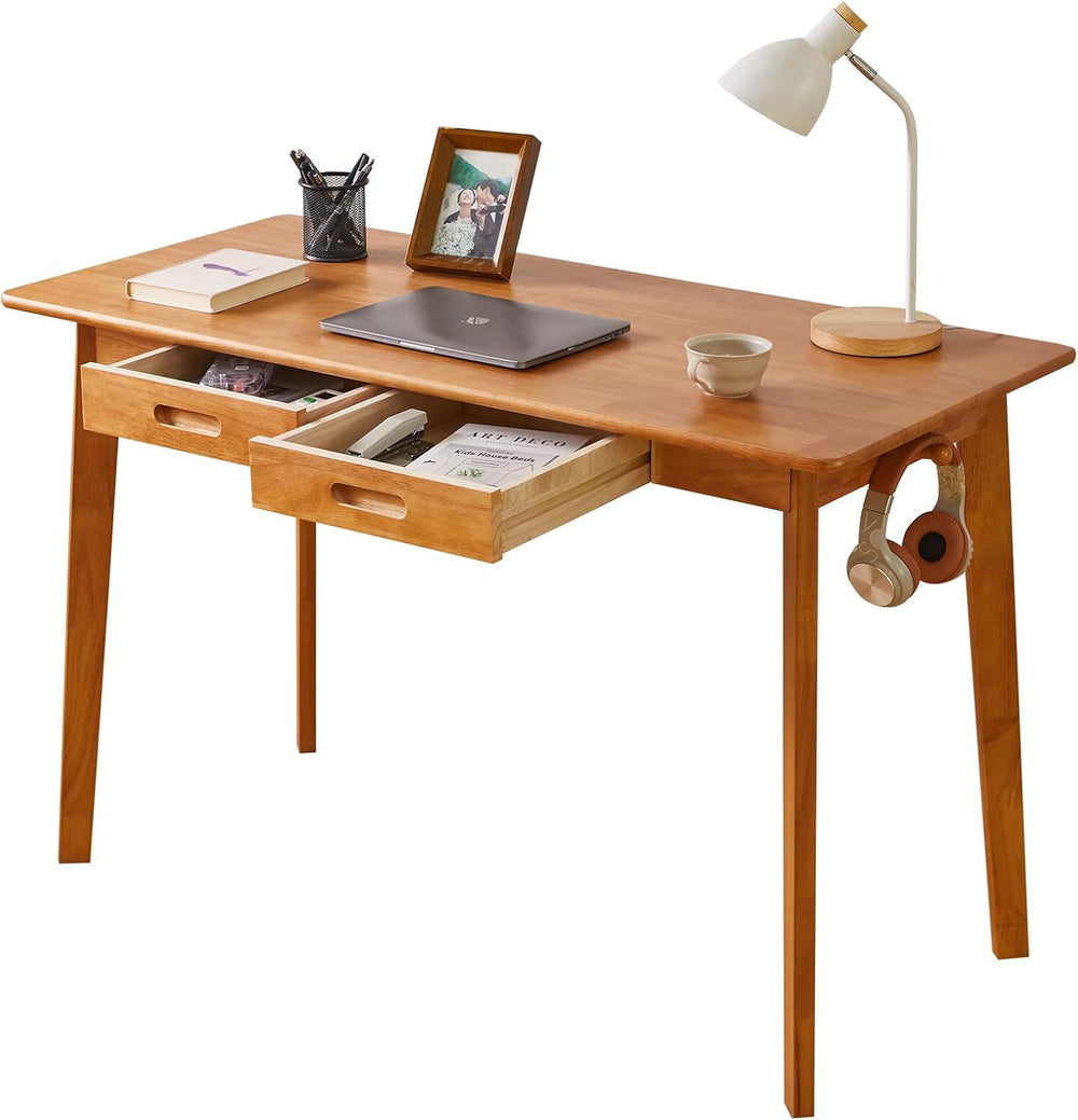 Small Computer Table Wood Writing Desk with Drawer
