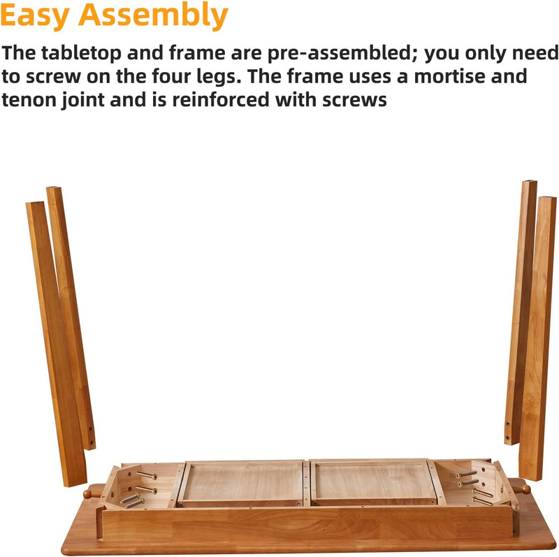 Wood Writing Desk with Drawer and Hanging Rod