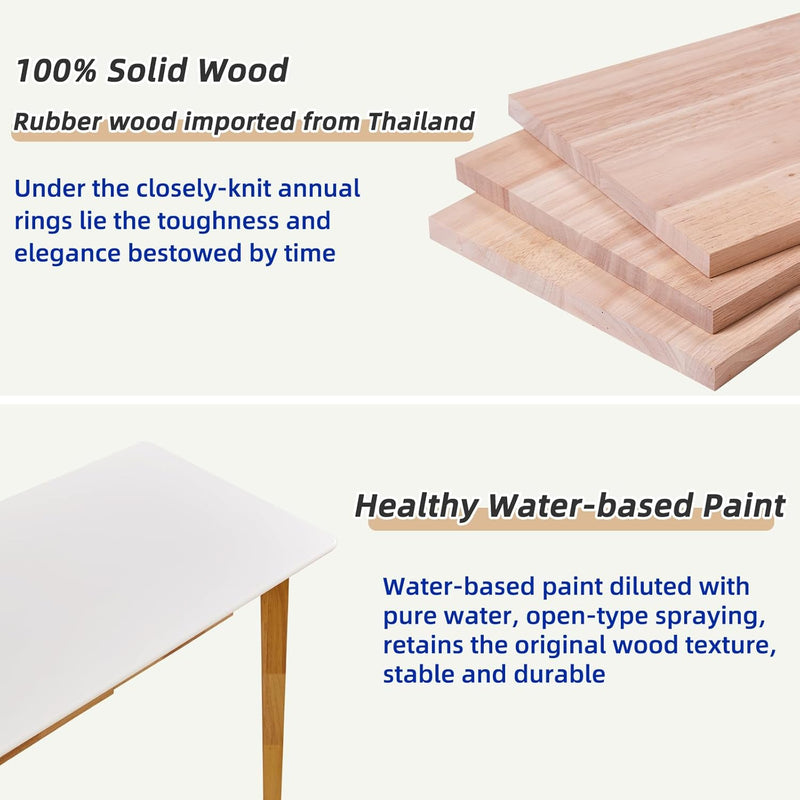 Wood Writing Desk with Drawer and Hanging Rod