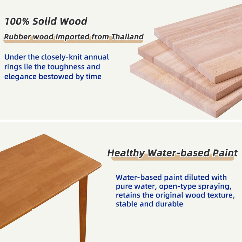 Wood Writing Desk with Drawer and Hanging Rod