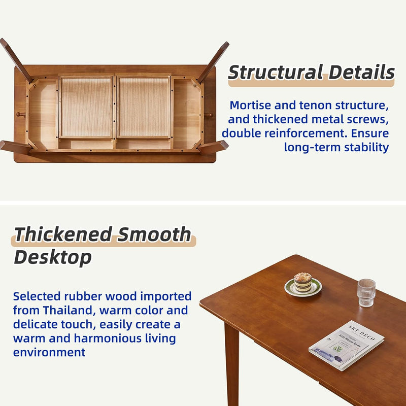 Wood Writing Desk with Drawer and Hanging Rod