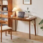 Wood Writing Desk with Drawer and Hanging Rod